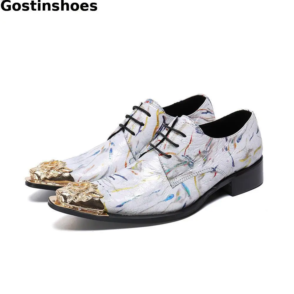 Элегантные мужские туфли из натуральной кожи белые повседневные кожаные с
