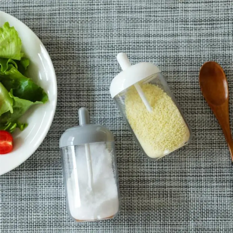Приправа банка для соли специй пластиковые бутылки приправ с ложкой масло мед