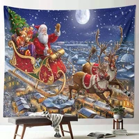 christmas new year tapestrywall decoration home decoration tapestry santa claus wall decor christmas treehanging cloth
