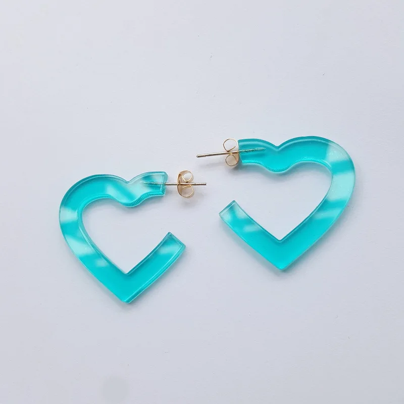 3 мм милая прозрачная акриловые серьги в форме сердца женские летние сандалии для