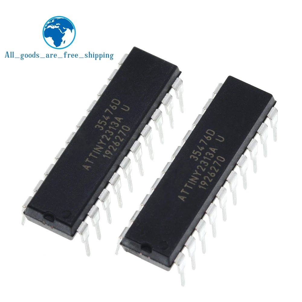 ATTINY2313A PU ATTINY2313 DIP20 MCU 8 битный ATtiny AVR RISC 2KB флэш 2 5 V/3 3 V/5V 20 контактный разъем DIP новый