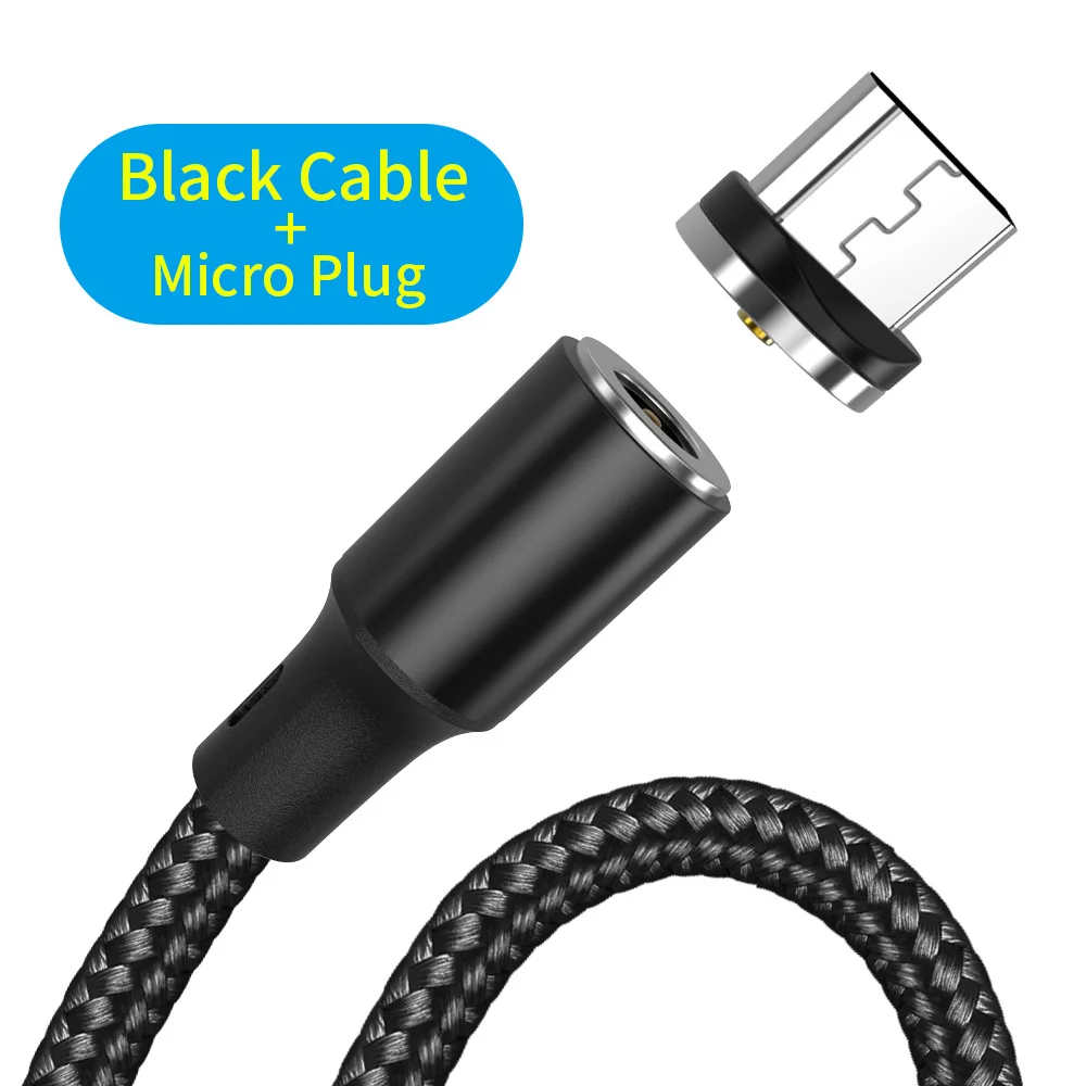 micro cable YBD Магнитный кабель usb c кабель зарядное устройство для huawei Honor xiaomi redmi микро-usb-кабель для зарядки Шнур для iPhone samsung galaxy - Цвет: micro cable