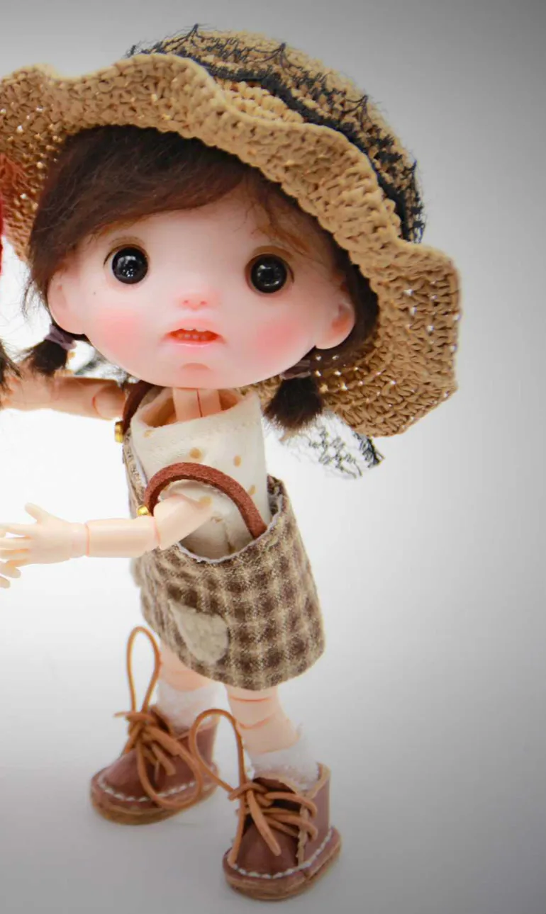 Nude doll 12 OB11 кукла ручной работы на заказ 1/8 BJD куклы OB голова и Обнаженная кукла Полимерная глина - Цвет: Nude doll 12
