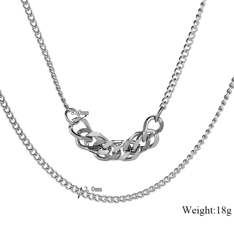 

New 2021 Fashion Multilayer Hip Hop Long Chain Necklace For Women Men Jewelry Gifts Round Chain Pendant Necklaces Accessories