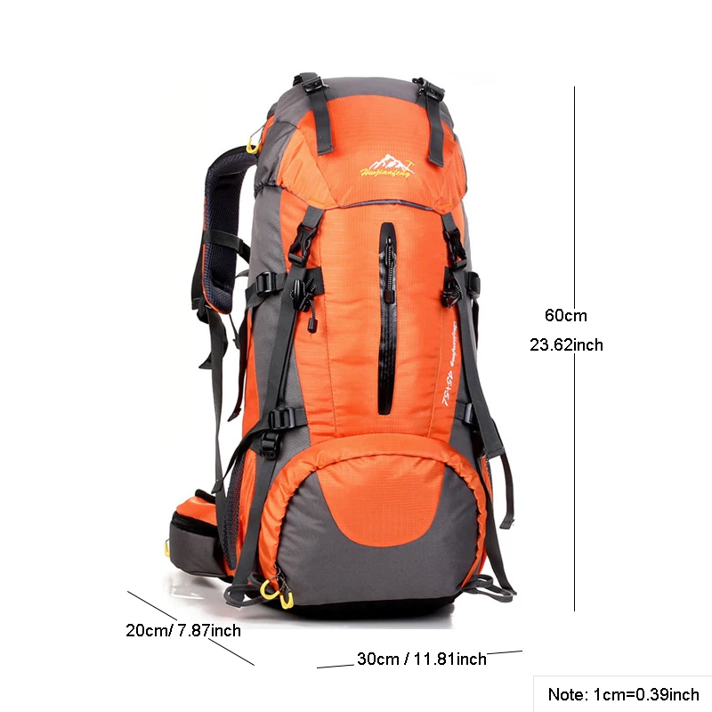 

50L Climbing Backpack Outdoor Sports Bag Waterproof Hiking Trekking Camping Hunting Travel Backpack Men Mountaineering Rucksack