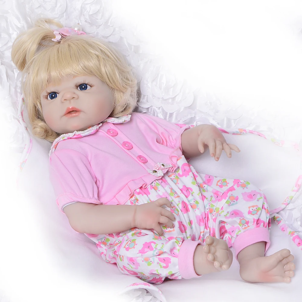 

Bonecas Bebe 55cm Hot sale cheap dollar Victoria adora Lifelike newborn Baby kid toy girl full silicone reborn baby dolls gift