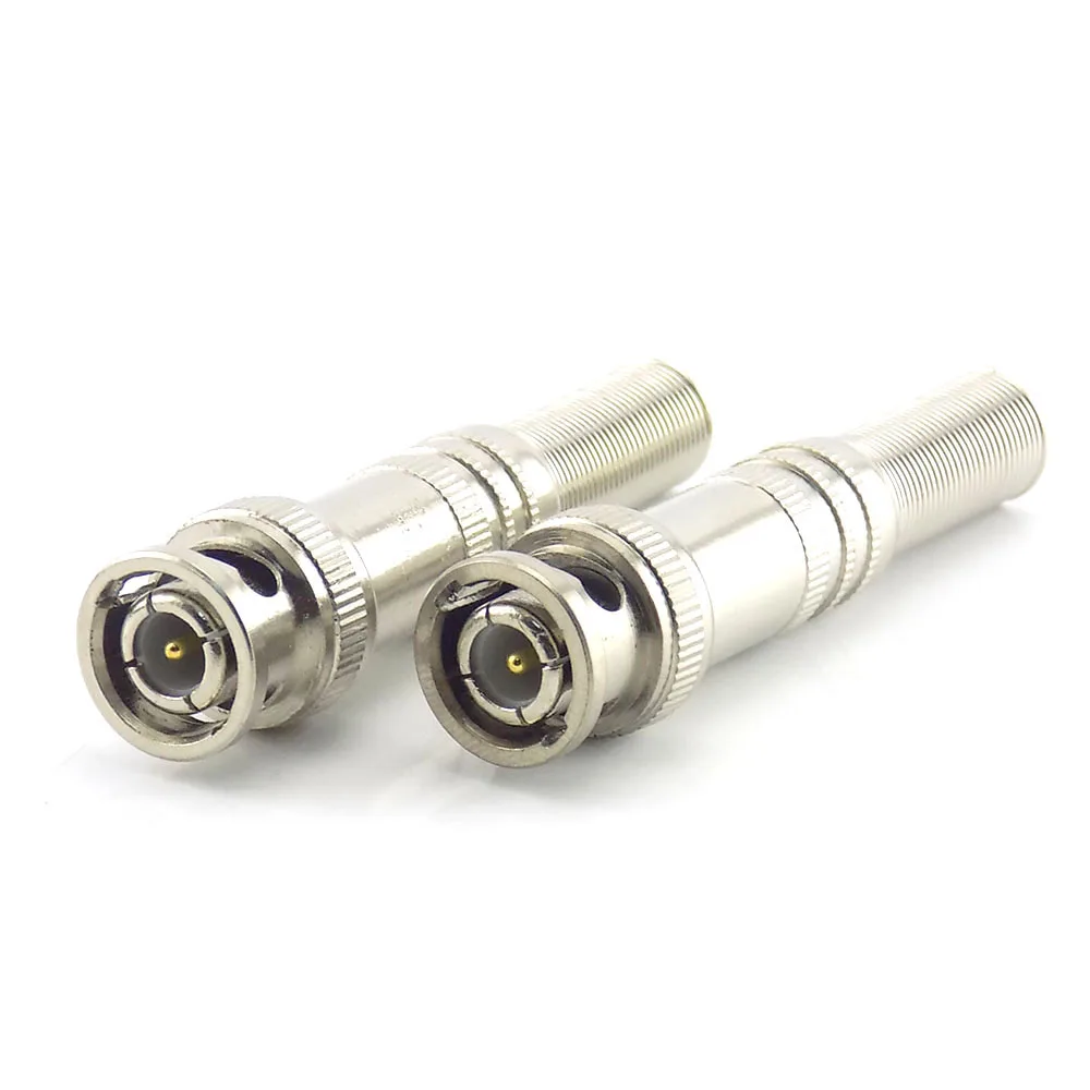 2/10 шт. BNC Штекерный разъем коаксиальный RG59 Twist Spring адаптер Twist-on male CCTV аксессуары