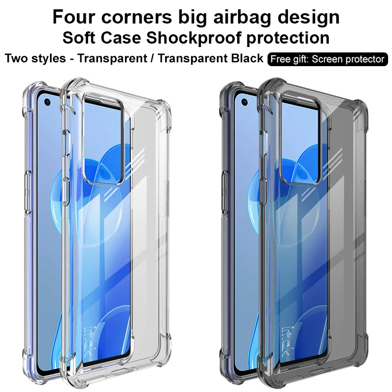 

IMAK подушка безопасности 360 Защита для Oneplus 9RT Nord 2 N200 CE 5G N100 N10 5G прозрачный противоударный мягкий гелевый Чехол