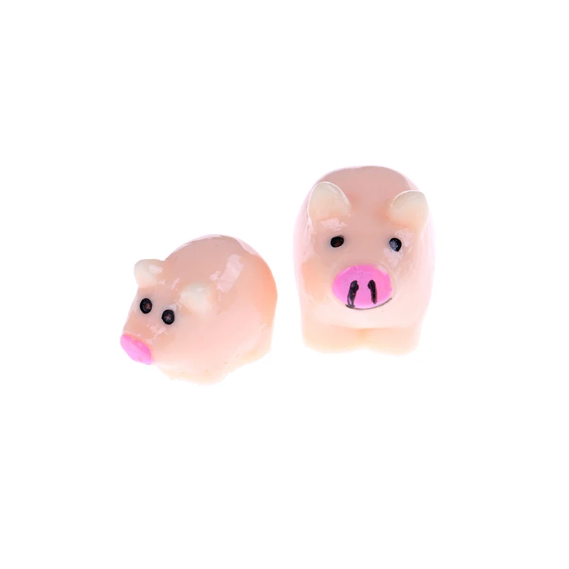 

2Pcs/lot Pig Mother And Son Family Miniature Figurine Fairy Garden Dollhouse DIY Decor