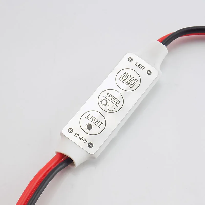 

3 Keys Controller DC 12V Mini LED Strip RGB Single Color For SMD 3528/5050/5730/5630/3014 LED Strip Lights DC 12V Lighting