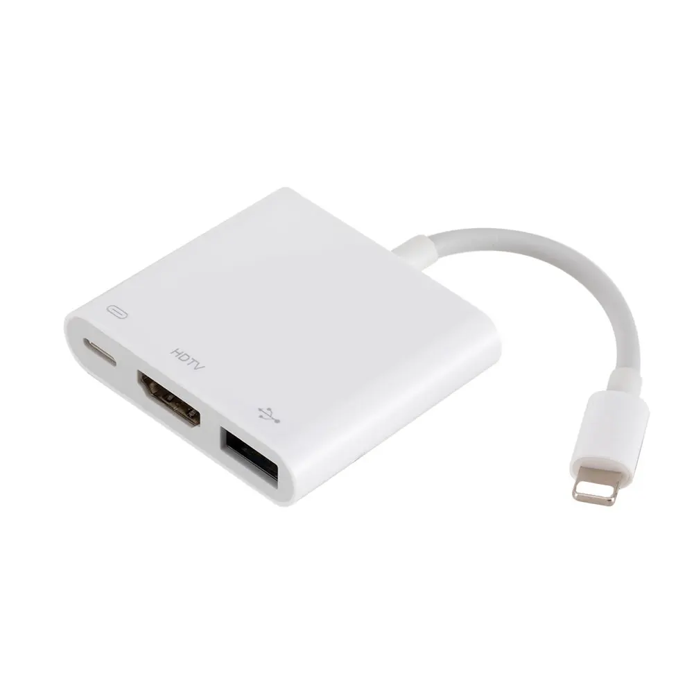

Lightning To 1080P HDMI Cable USB SD TF Card Reader Digital AV TV OTG Adapter Hub For iPhone X XR XS 11Pro Max SE iPad Mini Pro