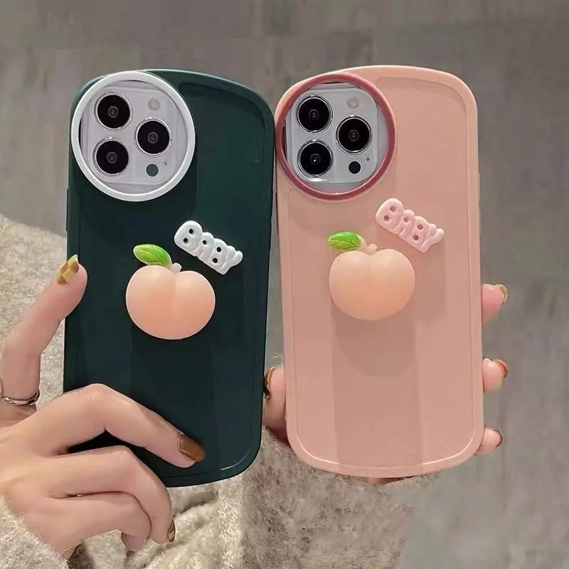 Японский Корейский милый круглый кремовый чехол для iphone 13 12 Pro Max Mini 11 X XS XR - купить