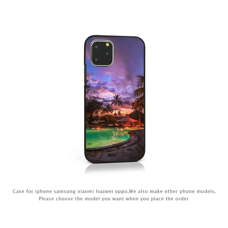 

Sunset view of Bali Phone Case for iPhone 7 8 11 12 Pro X XS Max XR Samsung A S 10 20 50 Plus pro funda