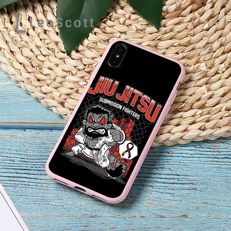 

Judo Jiu Jitsu sports Phone Case Candy Color for iPhone 11 12 mini pro XS MAX 8 7 6 6S Plus X 5S SE 2020 XR
