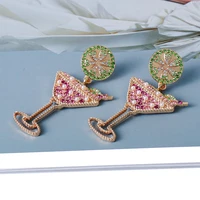 new rhinestone charming earring exquisite jewelry geometry romantic earrings glamour vintage wedding preferred gift wholesale