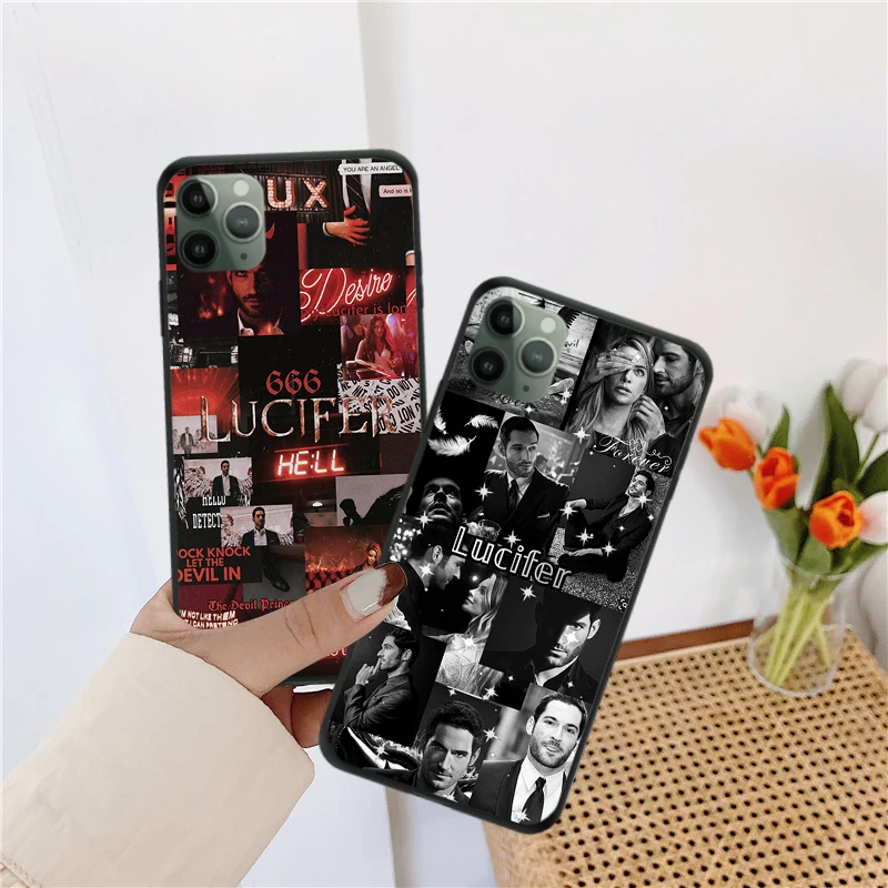 

Phone Case For iPhone 12mini 11 12 Pro Xs Max Xr Lucifer Soft TPU Cases For iPhone 6s 7 8 Plus 6 SE2020 back Cover Coque