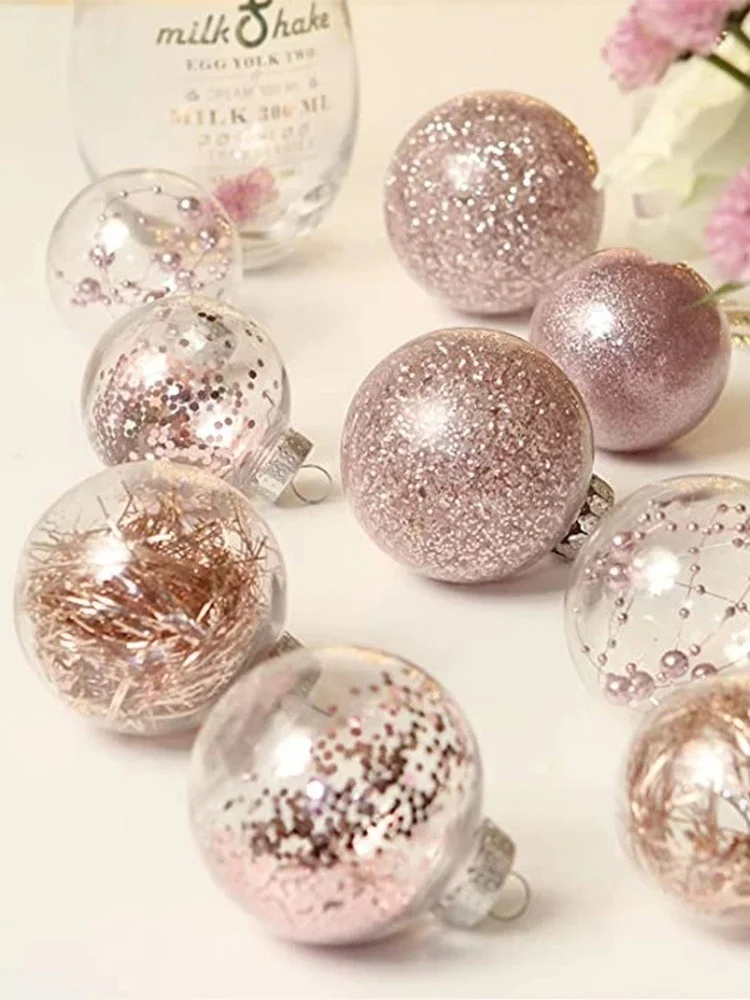 

30pcs Christmas Balls Set 6cm Plastic Round Christmas Tree Decoration Balls Pendants Holiday Wedding Party Decor 2022 New Year
