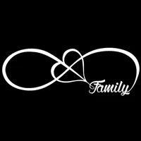7cm X 20cm FAMILY Love Heart Infinity Forever Symbol Car Sticker and Decals Decal Motorcycle Waterproof PVC KK