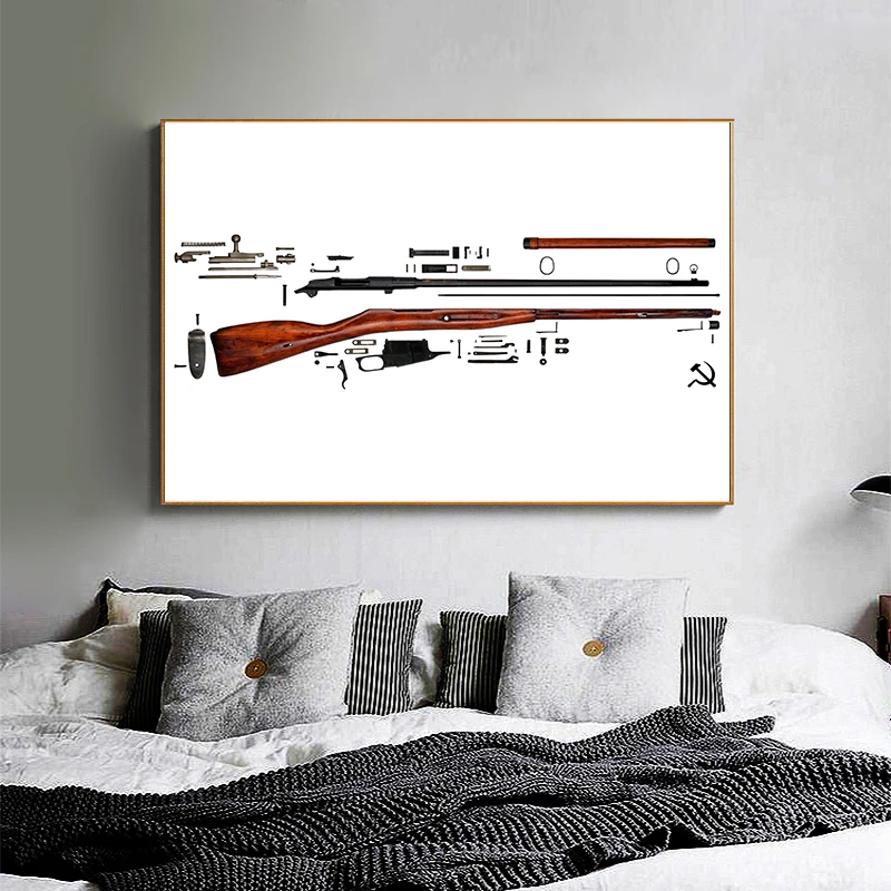 Настенное художественное оформление AK47 ролевая игра пистолет русское оружие