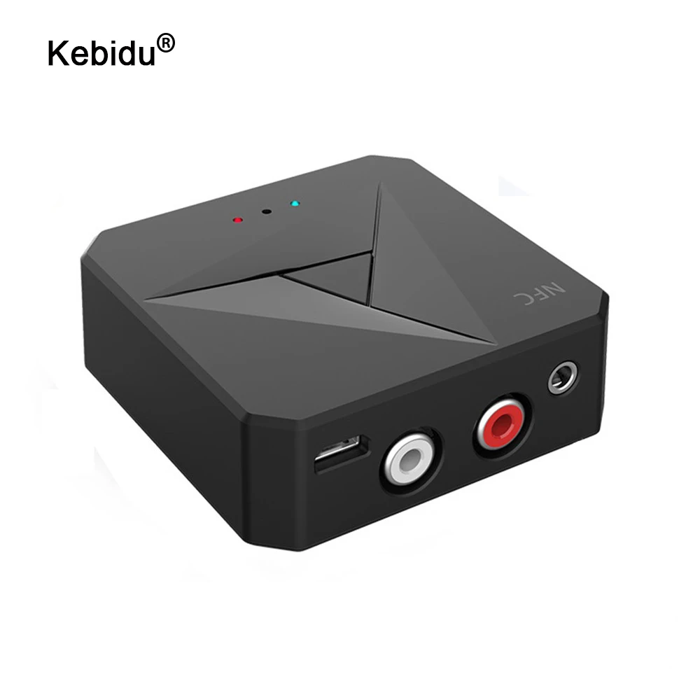 

NFC Bluetooth 5.0 Receiver Transmitter 3.5mm AUX Jack RCA Music Handsfree Call Mic Car Kit For TV Auto ON Wireless Audio Adapter