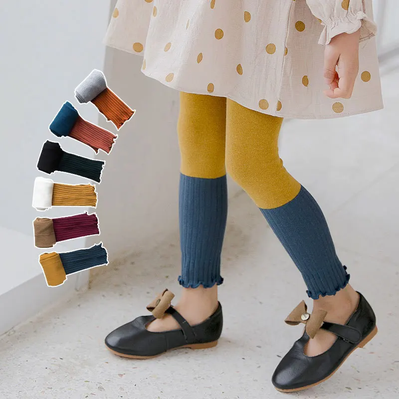 Детские леггинсы из чистого хлопка теплые и удобные мягкие брюки для девочек