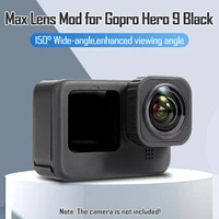 gosear 155 degree wide angle max lens mod with 2 protective covers for gopro hero 9 black action camera accessories