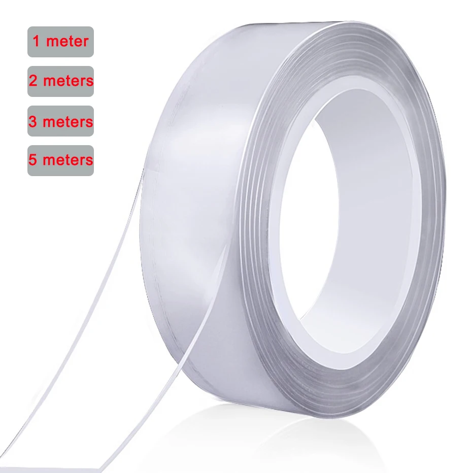 Двухсторонняя лента сверхпрочная нано прозрачная без следов водонепроницаемая