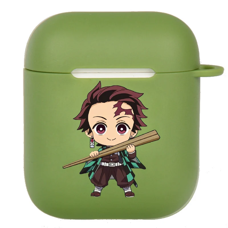 Demon Slayer: Kimetsu No Yaiba аниме шаблон для Apple Airpods чехол Bluetooth наушники Защитный чехол силиконовый чехол для наушников
