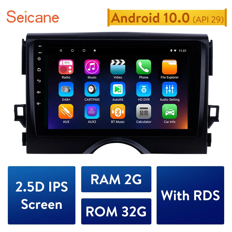 Автомагнитола Seicane 9 дюймов Android 10 0 для TOYOTA REIZ Mark X 2010 2011 2012 2013 2014 2015 головное