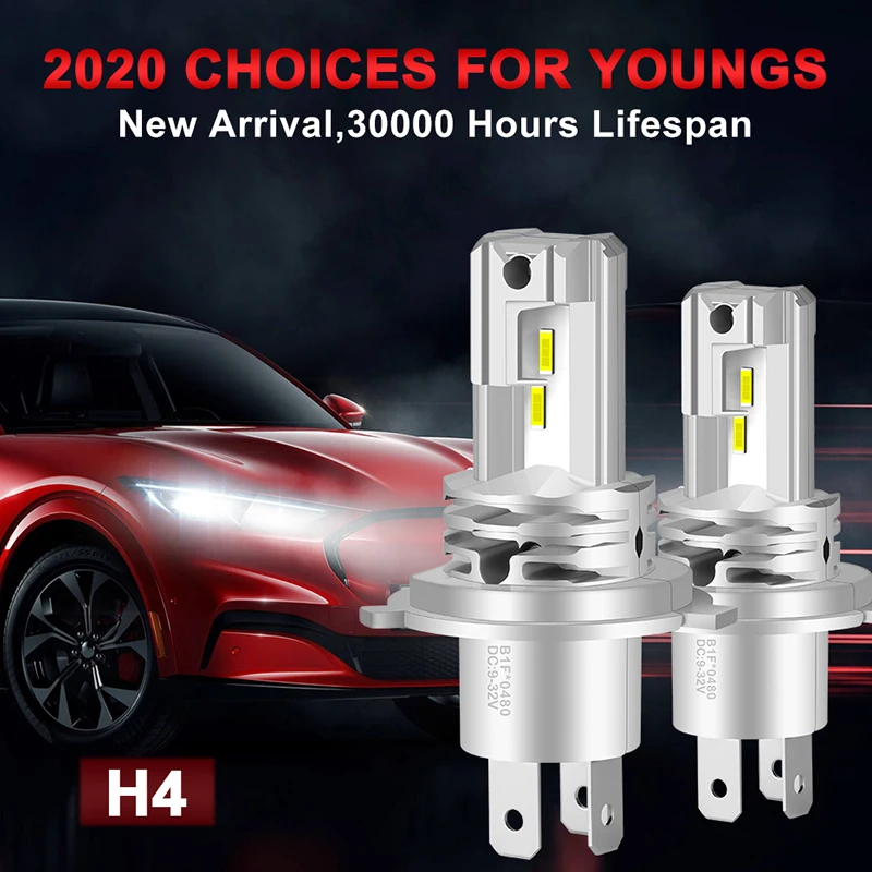 Светодиодные лампы HLXG для автомобильных фар H4 CSP 12 В 6000 К лм|Передние LED-фары авто| |