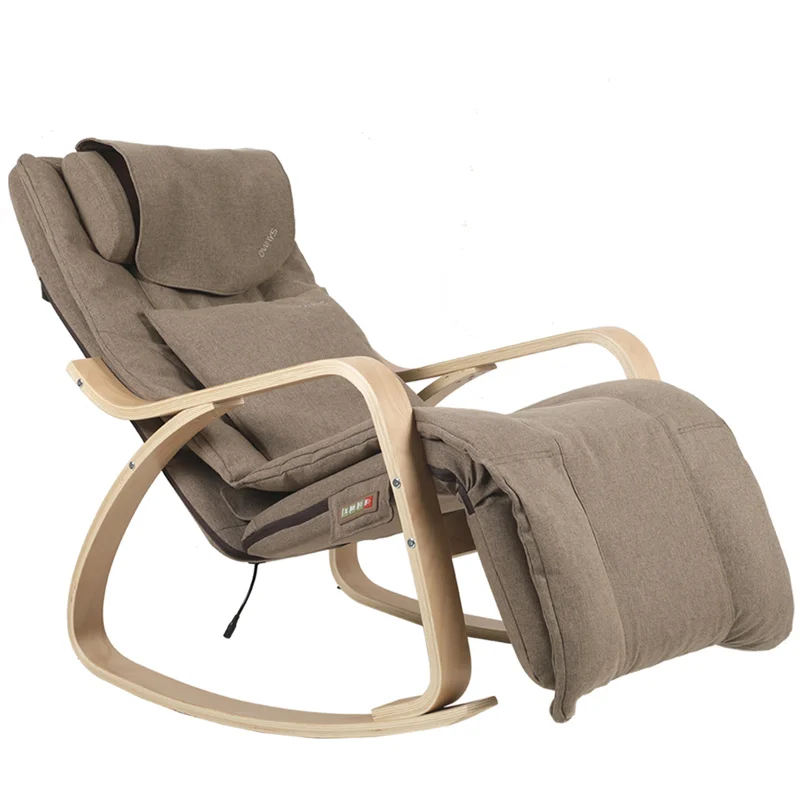 Электрическое современное кресло качалка для массажа деревянное с откидной