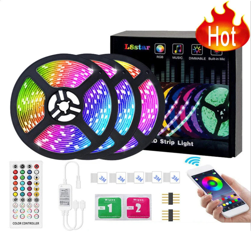Светодиодная музыкальная лента светильник 5050 гибкая светодиодсветодиодный RGB м