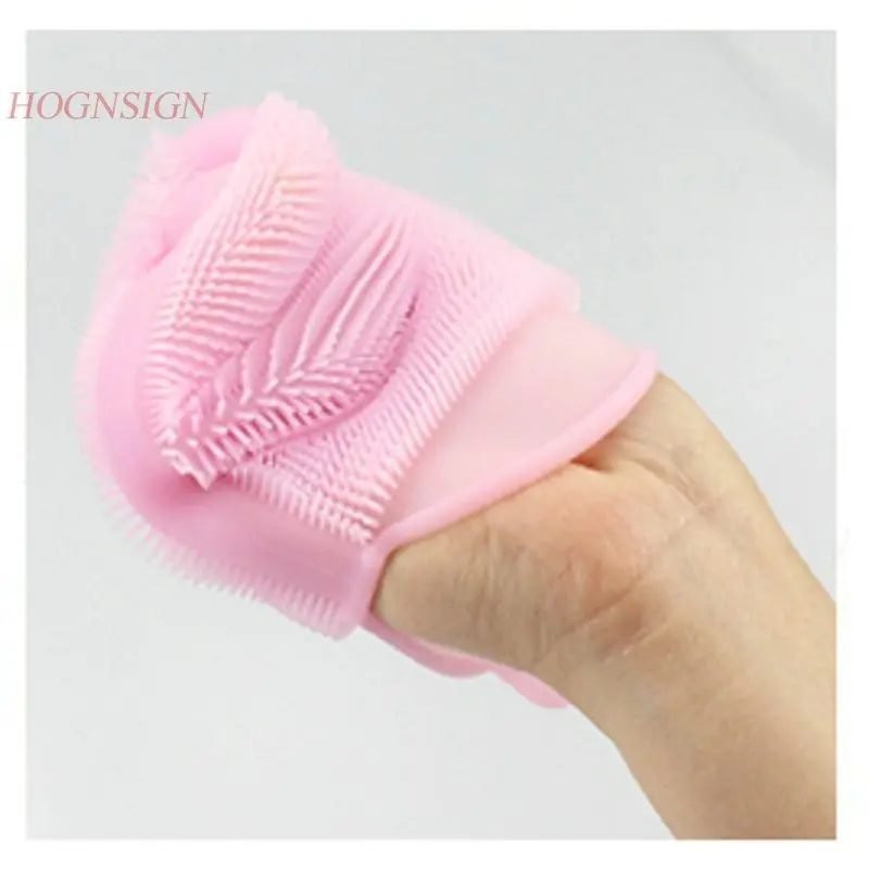 

shampoo massage body Portable Silicone Bath Brush Baby Shampoo Massage Back Soft Fur Bathing Tool Double Sided Descaling
