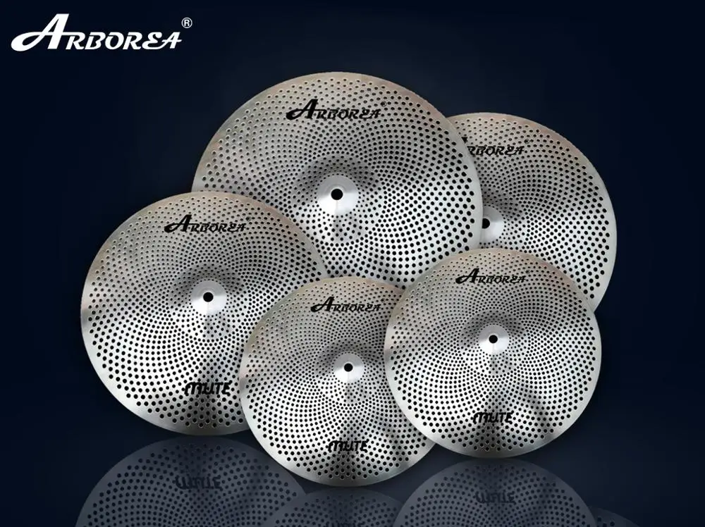 

Arborea Low Volume Quiet Cymbal Set 14HH+16CR+18CRASH+20RD+16CHINA+10SPLASH+BAG