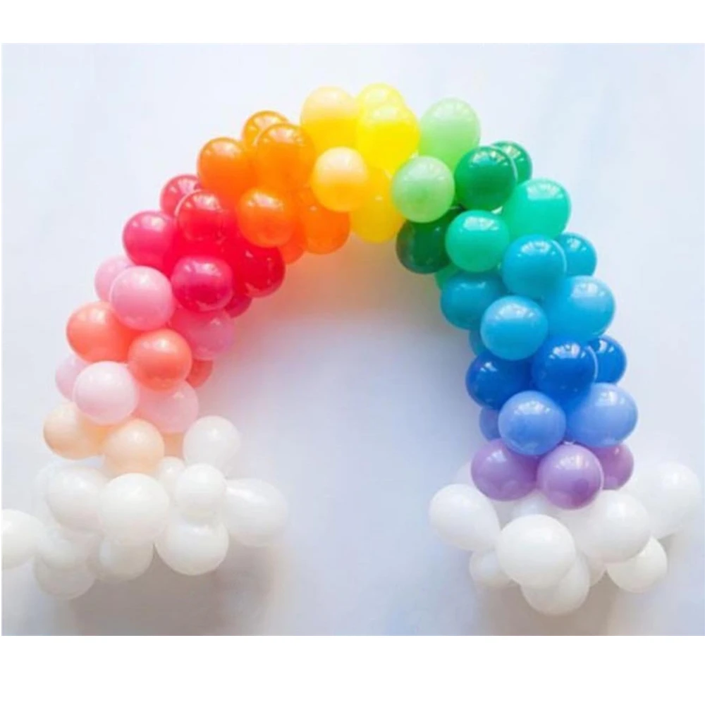 

1set 107pcs DIY Rainbow balloons chain set 10 inch mixed color latex helium globos girls birthday party decorations baby shower