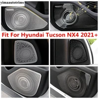 for hyundai tucson nx4 2021 2022 car door stereo speaker pillar a audio sound frame decor cover trim stainless steel accessories