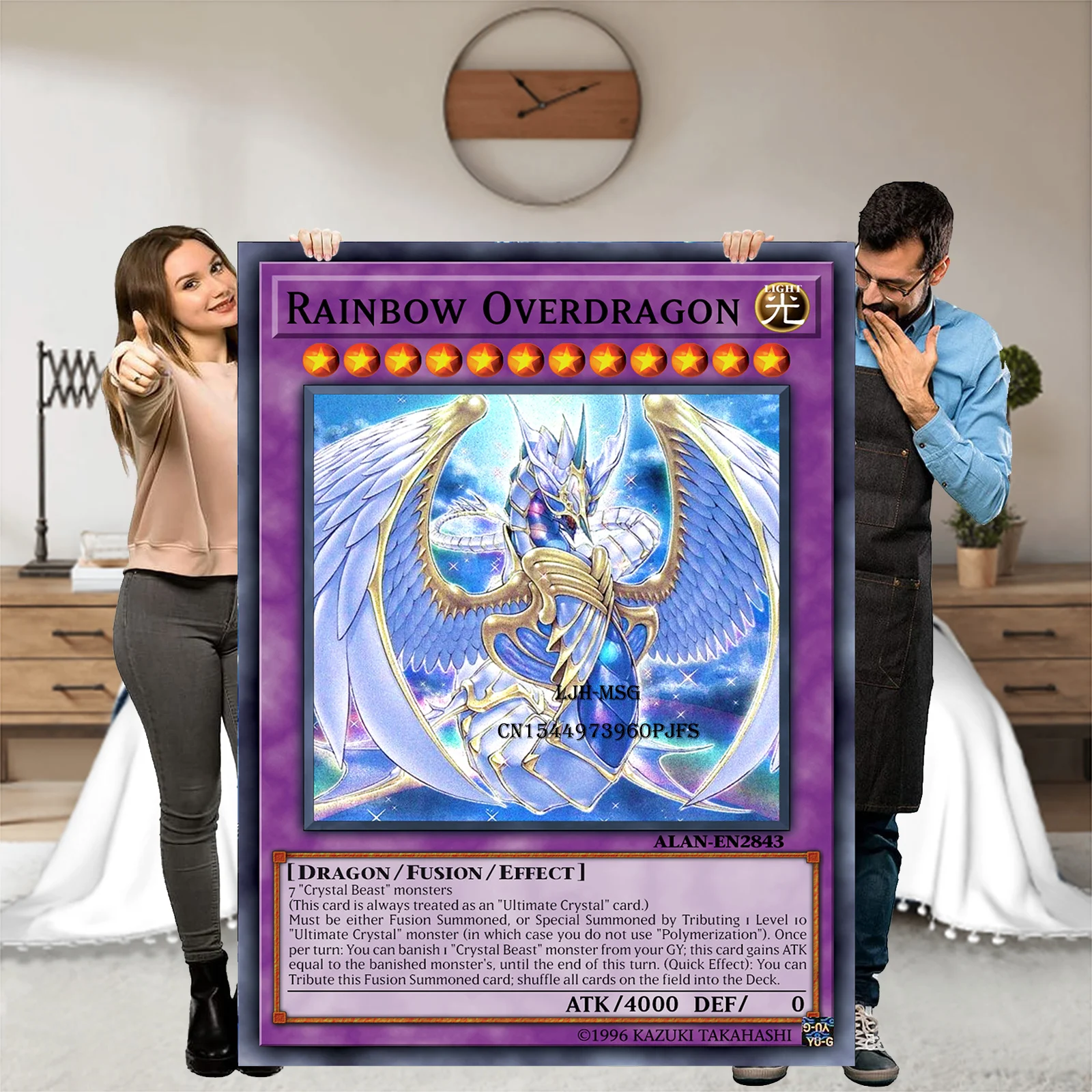 

Yu Gi Oh Blanket Flannel Rainbow Over Dragon Cards Large Poster Soft Throw Blanket for Bedding Anime Print Bedding Game Mat