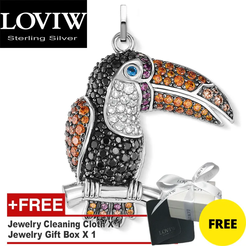 Кулон с разноцветными птицами модные брендовые ювелирные изделия из