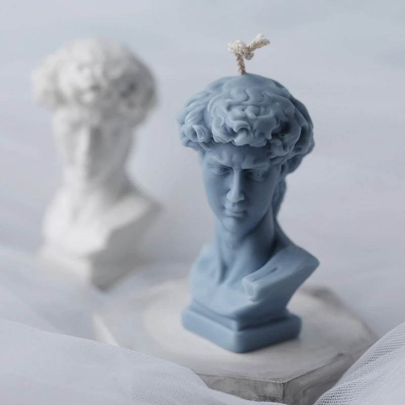 

Great Artists Figures David Polymer Clay Plaster Candle Silicone Mold Resin Casting Portrait Painting Mold Crafts Tools