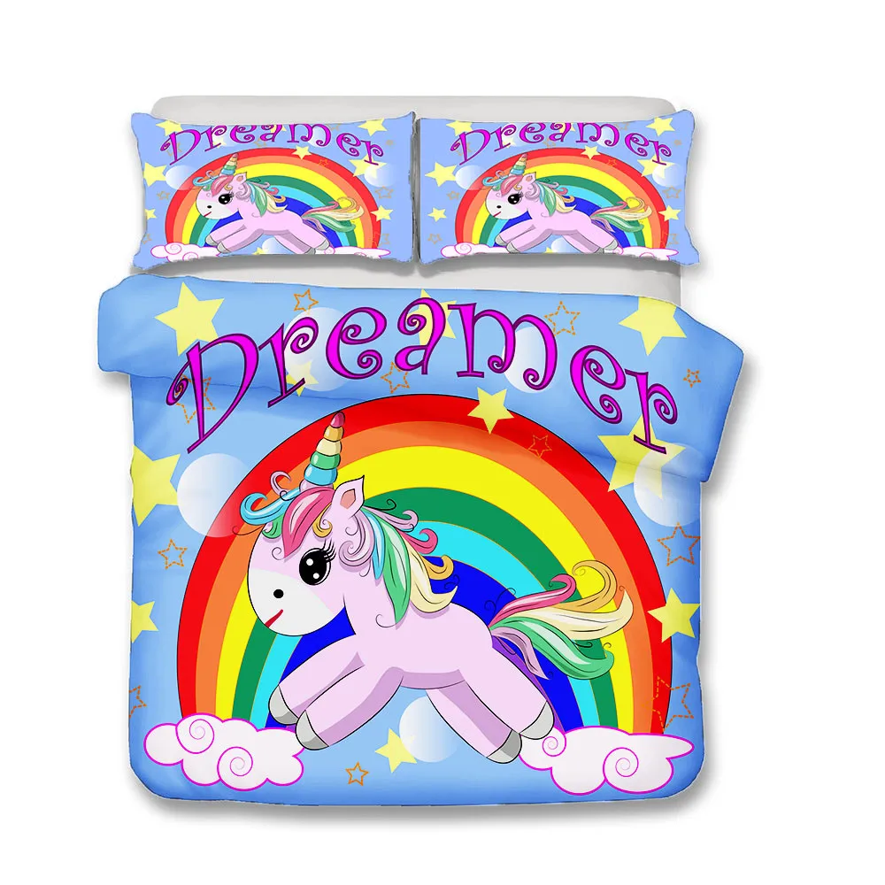 Постельные принадлежности для животных с изображением единорога из мультфильма