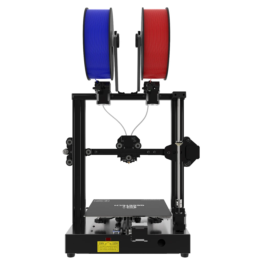 3D-принтер Geeetech A20M FDM для смешивания цветов двойной экструдер и ось X высокоточный