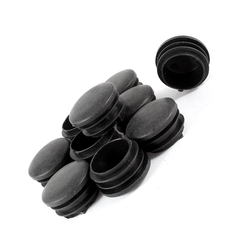 Новые 10 штук Пластиковые черные 35 мм Диаметр глухие заглушки для ног круглые