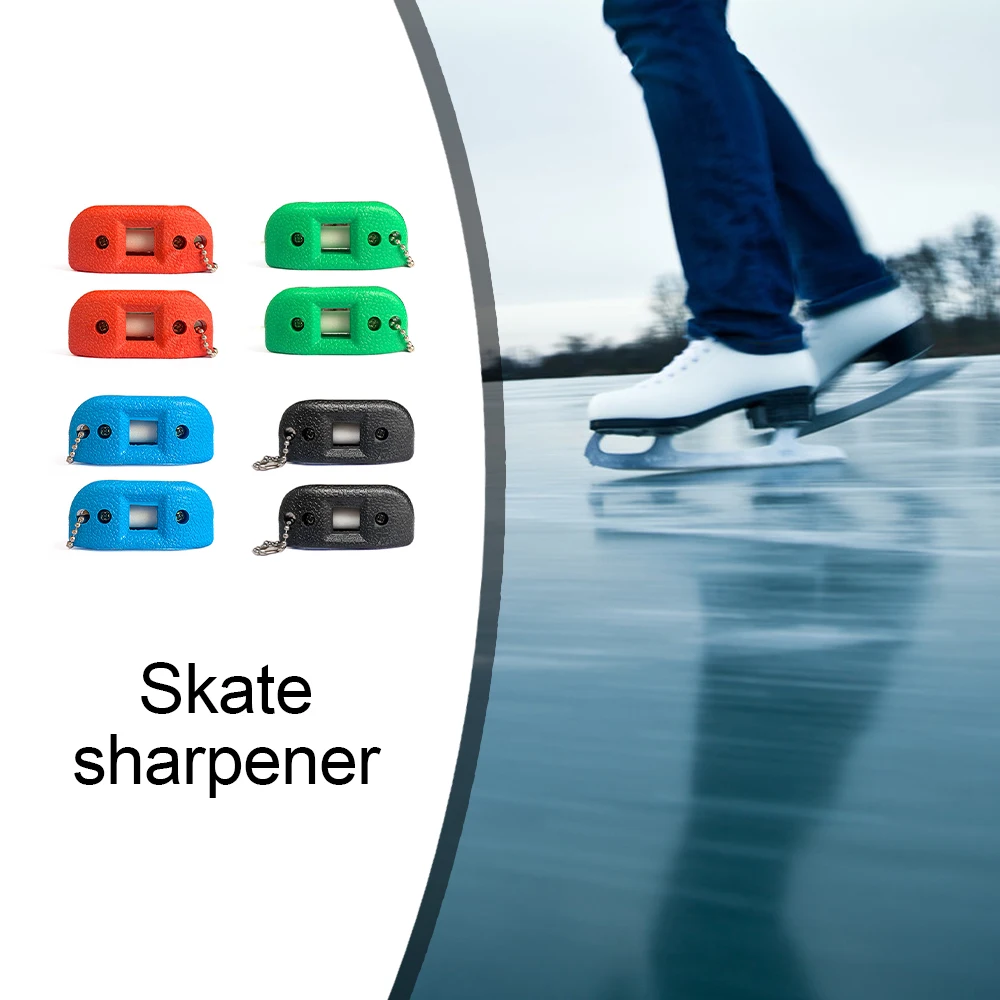 

2Pcs Sandstone Ice Hockey Shoe Double Side Sharpener Ice Skate Blade Hockey Sharpening Oilstone Portable with Hanging Storage