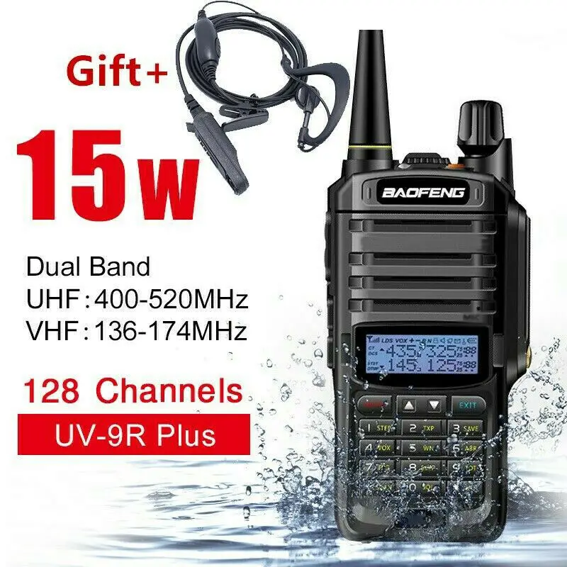 Baofeng UV 9R плюс иди и болтай Walkie Talkie “иди 15 Вт с радиусом действия 10 км диапазон УКВ