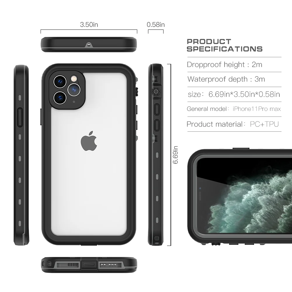 Для Apple iphone 11 Pro Max XS XR оригинальный Redpepper водонепроницаемый IP68 Подводный 2m Life