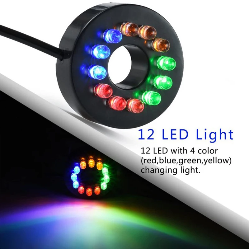 

3/5/10/16/18W Ultra-Quiet Water Pump 12 Colors LED Light Submersible Water Fountain Pump Filter Fish Pond Aquarium Tank Fountain