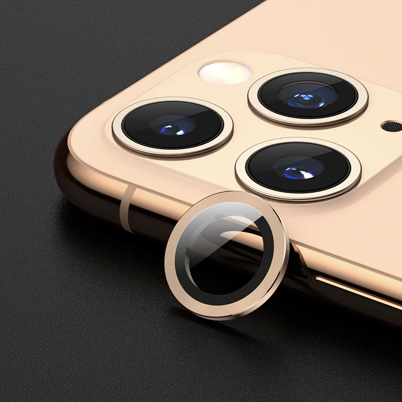 Защитная пленка для экрана объектива камеры iPhone 11 Pro Max металлическая рамка