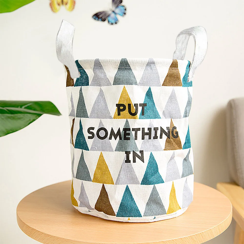 Складная корзина для белья разноцветная хранения шкаф коробка игрушек контейнер