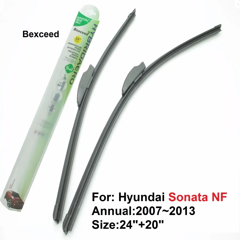 

Wiper Blade for Hyundai Sonata NF Bexceed of Car Windshield Flat Rubber 24"+20" 2007~2013