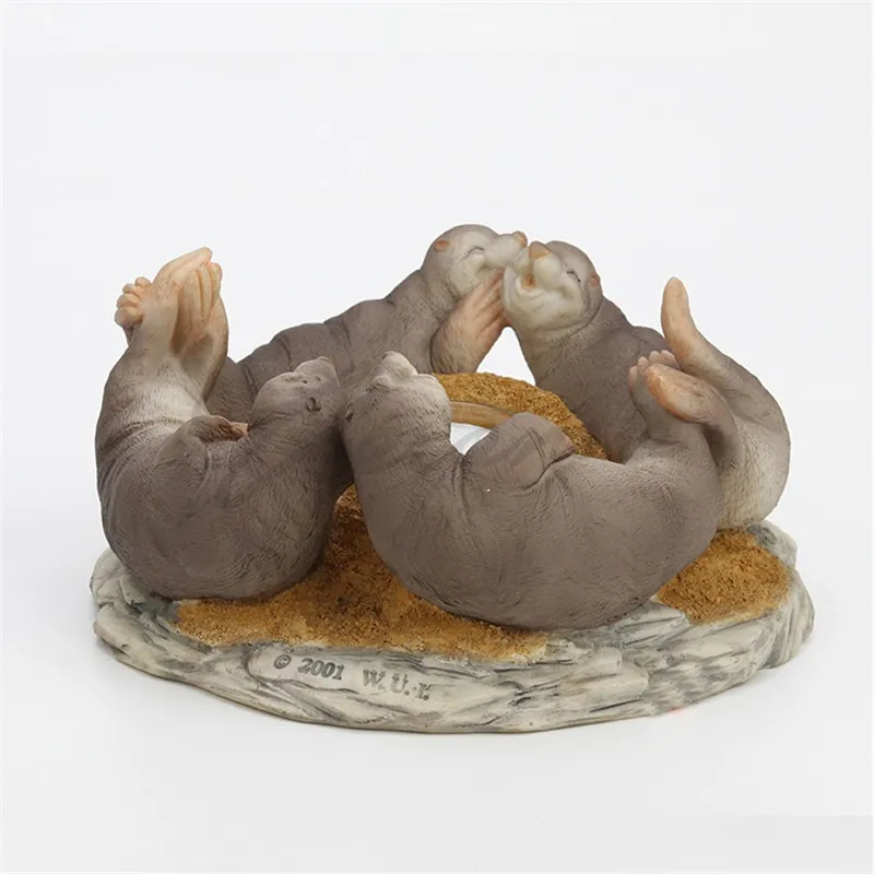 

BAO GUANG TA Fur Seal Art Sculpture Candle Holders Candlestick Decoration Animal Sea Dogs Stand Home Decoration Candelabra R5384